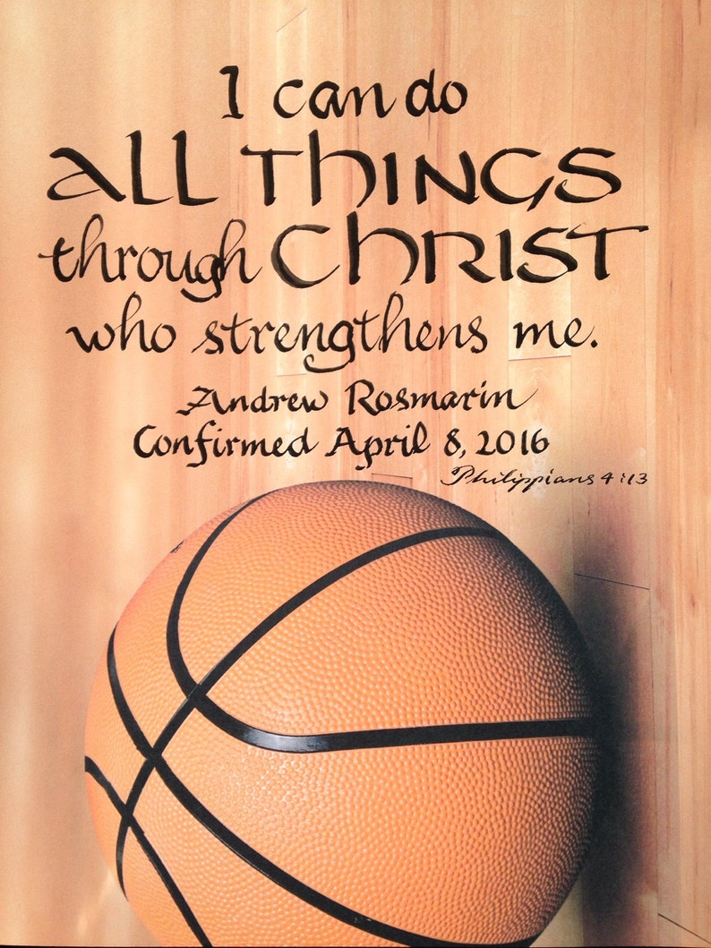 Confirmation Gift Boy Basketball Verse Custom Confirmation ...