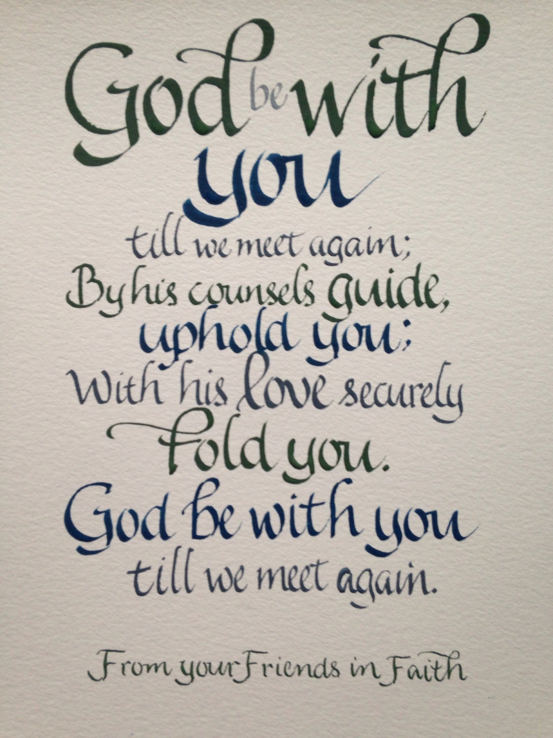 Elegant 20 Verse For Farewell Card