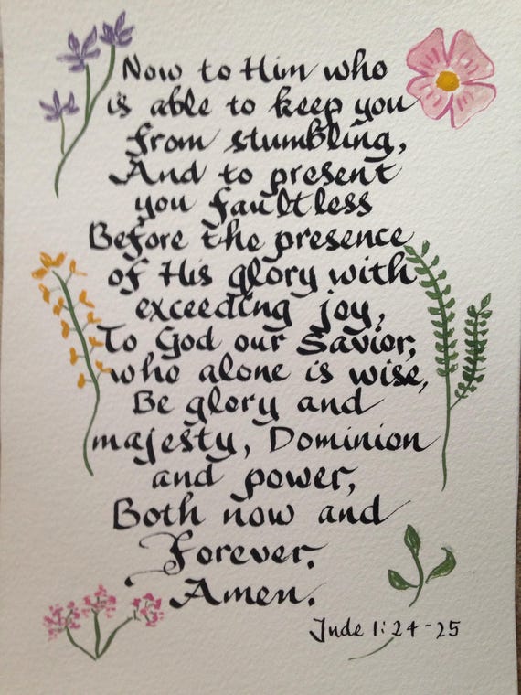 Kleine Geschenk Schrift Kunst Blumen Bibel Vers Kunst Jude Etsy