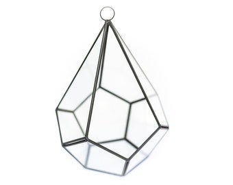 Glass Diamond Terrarium - FREE SHIPPING - Air Plant Holder - Succulent Container - Plant Not Included