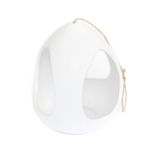 Large White Ceramic Hanging Pod - FREE SHIPPING - Air Plant Holder - Succulent Container - Plant Not Included