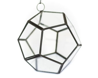 Glass Pentagon Terrarium - FREE SHIPPING - Air Plant Holder - Succulent Container - No Plant Included