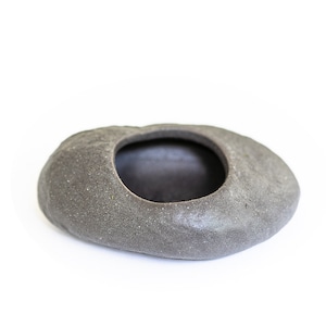 Gray Ceramic Stone Tillandsia Air Plant Holder- FREE SHIPPING - Air Plant Display - Succulent Container - Plant Not Included