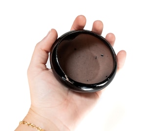 Miniature Black Glazed Tillandsia Air Plant Dish- FREE SHIPPING - Air Plant Display - Succulent Container - Plant Not Included