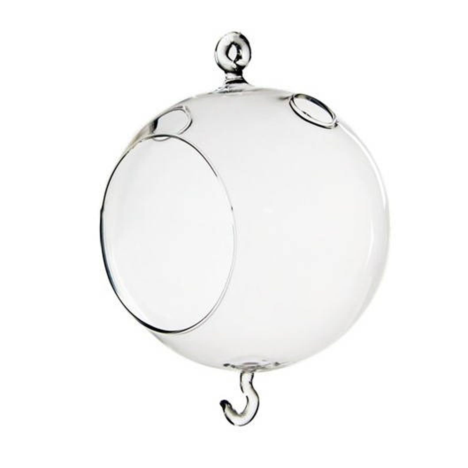 6 Pack Double Hook Hanging Terrarium Glass 4.5 Inch Etsy