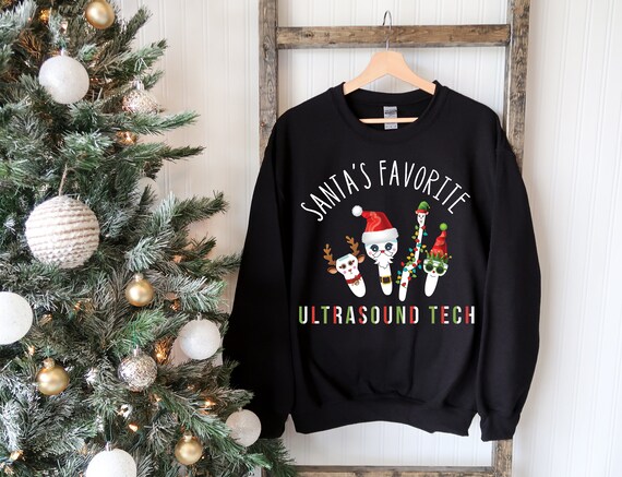Santa Favorite Ultrasound Tech Ultrasound Technologist Funny T-Shirt Santa Favorite Ultrasound Tech Ultrasound Technologist Funny T-Shirt