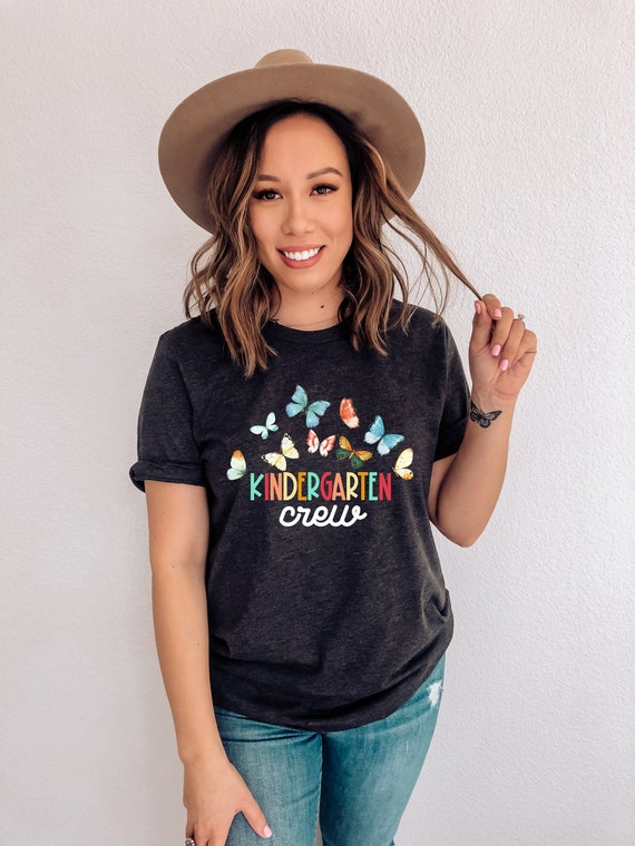 Kinder Crew Shirt, Kindergarten Crew, Teacher Shirt, Kinder Squad, Kinder Teacher Shirt, Kindergarten Teachers, Kindergarten Butterflies