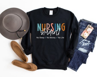 Nursing Student Sweatshirt, Cute Student Nurse Shirts, Nursing Student Pullover, Nurse In Progress, Future Nurse, Nursing School TShirt
