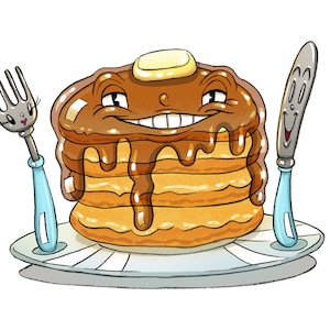 Pancakes americani stile Cuphead