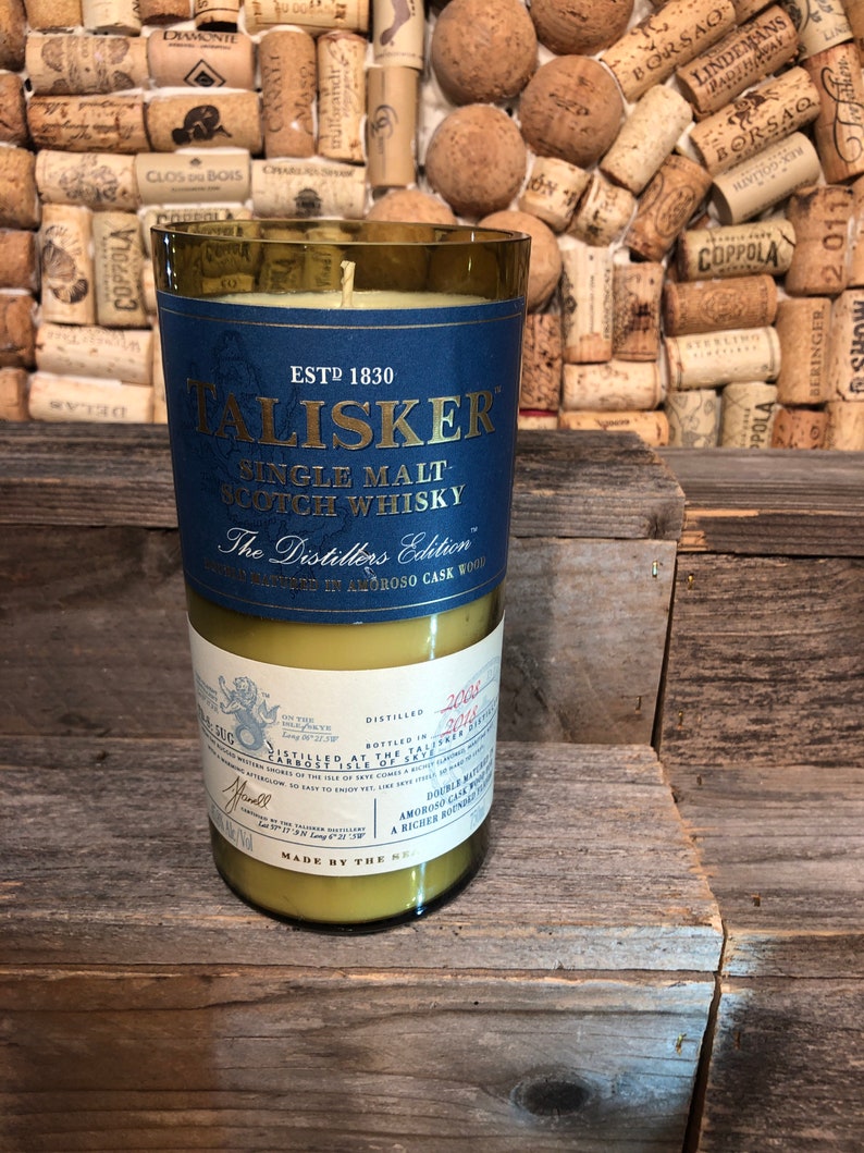 Talisker Distillers Edition 10yr Scotch Whiskey soy candle Smoky Embers scent