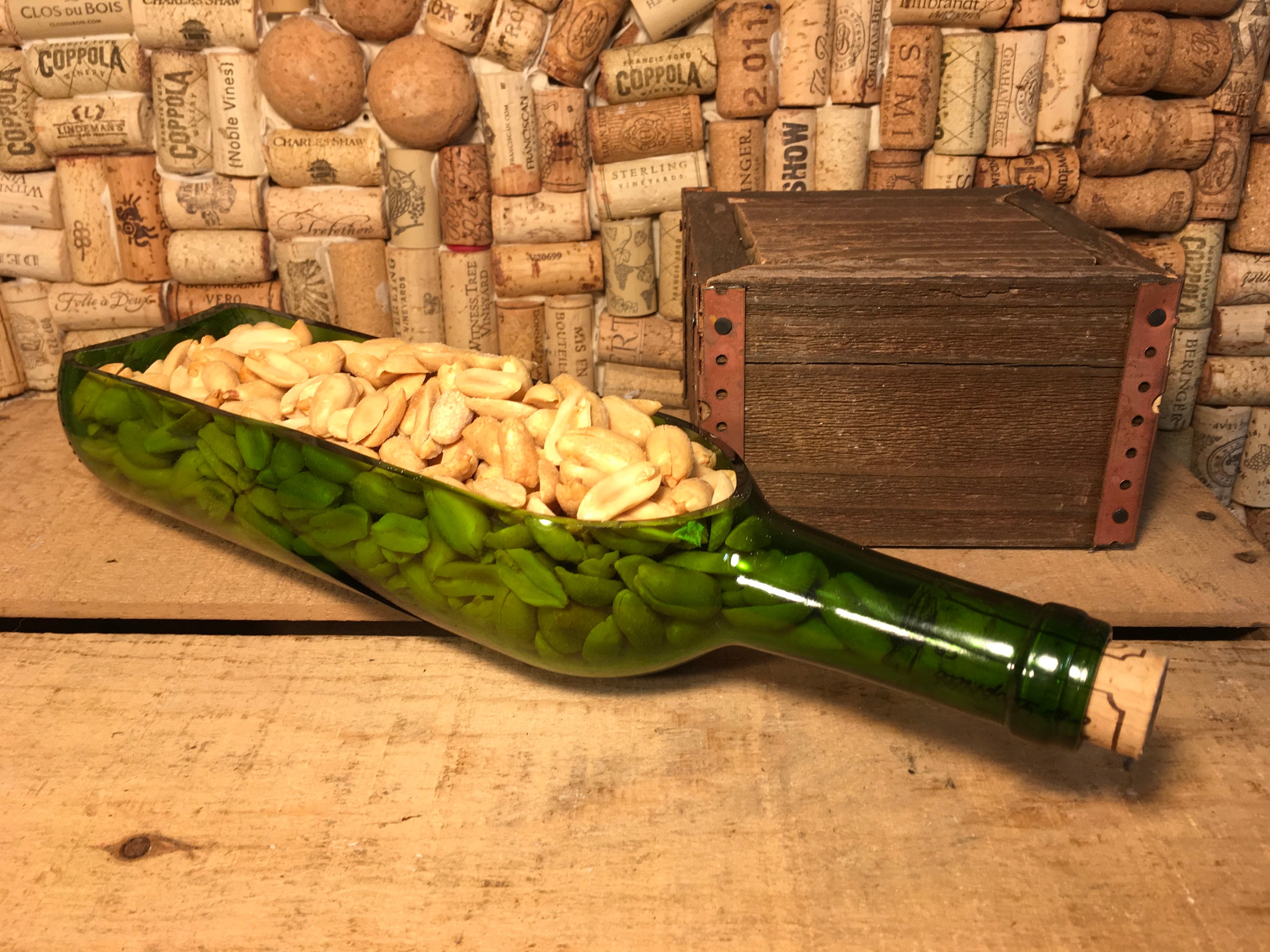 Triple Wick Horizontal Wine bottle boat with a Girl Gang Scented Soy Candle FREE SHIPPING!