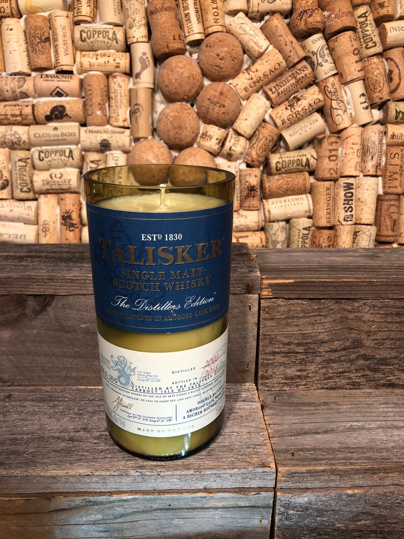 Talisker Distillers Edition 10yr Scotch Whiskey soy candle Smoky Embers scent