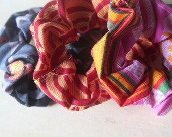 MASAI 3 African Fabric Scrunchies