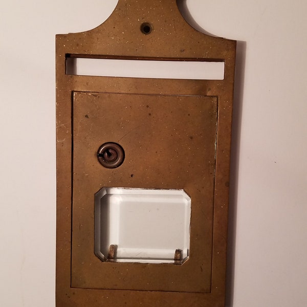 Rare HTF Vintage 1800s Victorian Interior Vestibule Mail Box Door Speaking Tube and Beveled Glass Architectural Salvage FREE Shipping