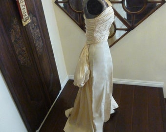 1940's WWII  Era Ivory Debutante  Gown- Perfect Beach or Garden Wedding Gown