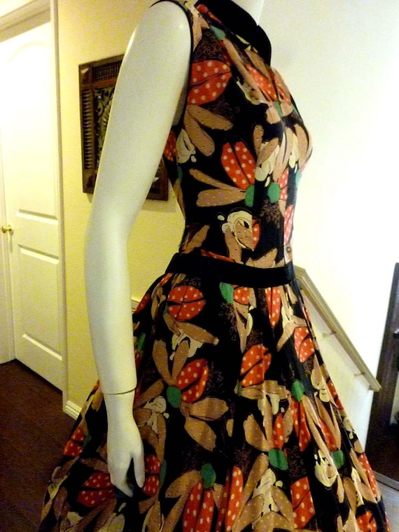 1950s Avant Garde Draped Silk Dress