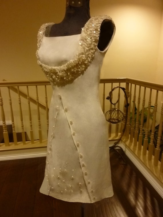 Sweet Boho Vintage Custom Mini 60's Wedding Dress-