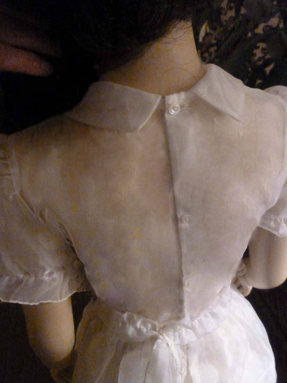 Sweet Vintage 50's Child's White Organza Dress wi… - image 3