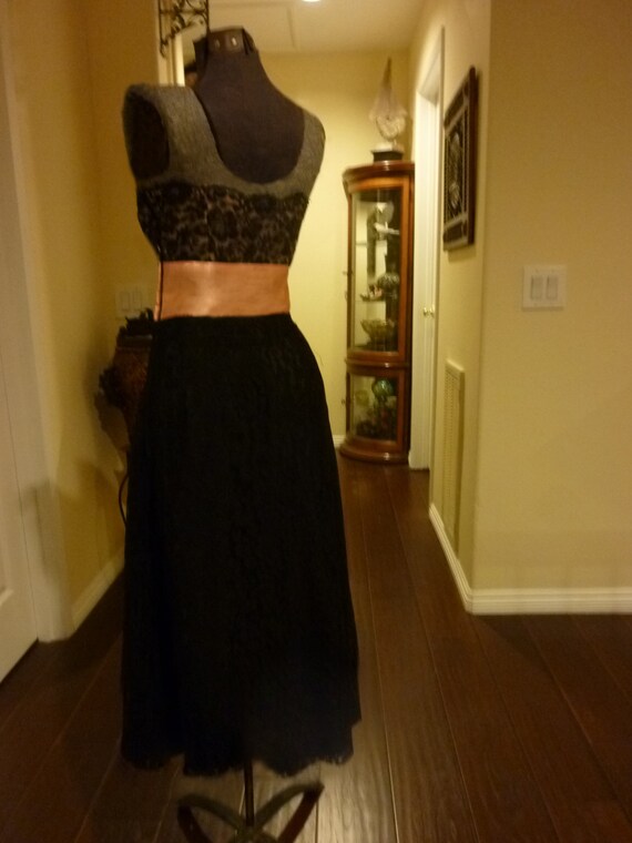 Ultra Feminine Vintage 50's Strapless Black Lace … - image 3