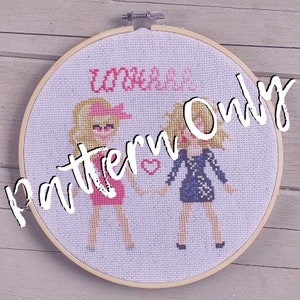 DIGITAL PATTERN | Trixie & Katya UNHhhh Cross Stitch