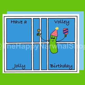 PICKLEBALL BIRTHDAY Card, Volley Jolly Birthday, Instant Download, Printable Birthday Card, pdf, Pickleball, Birthday Card, Pickleball Card