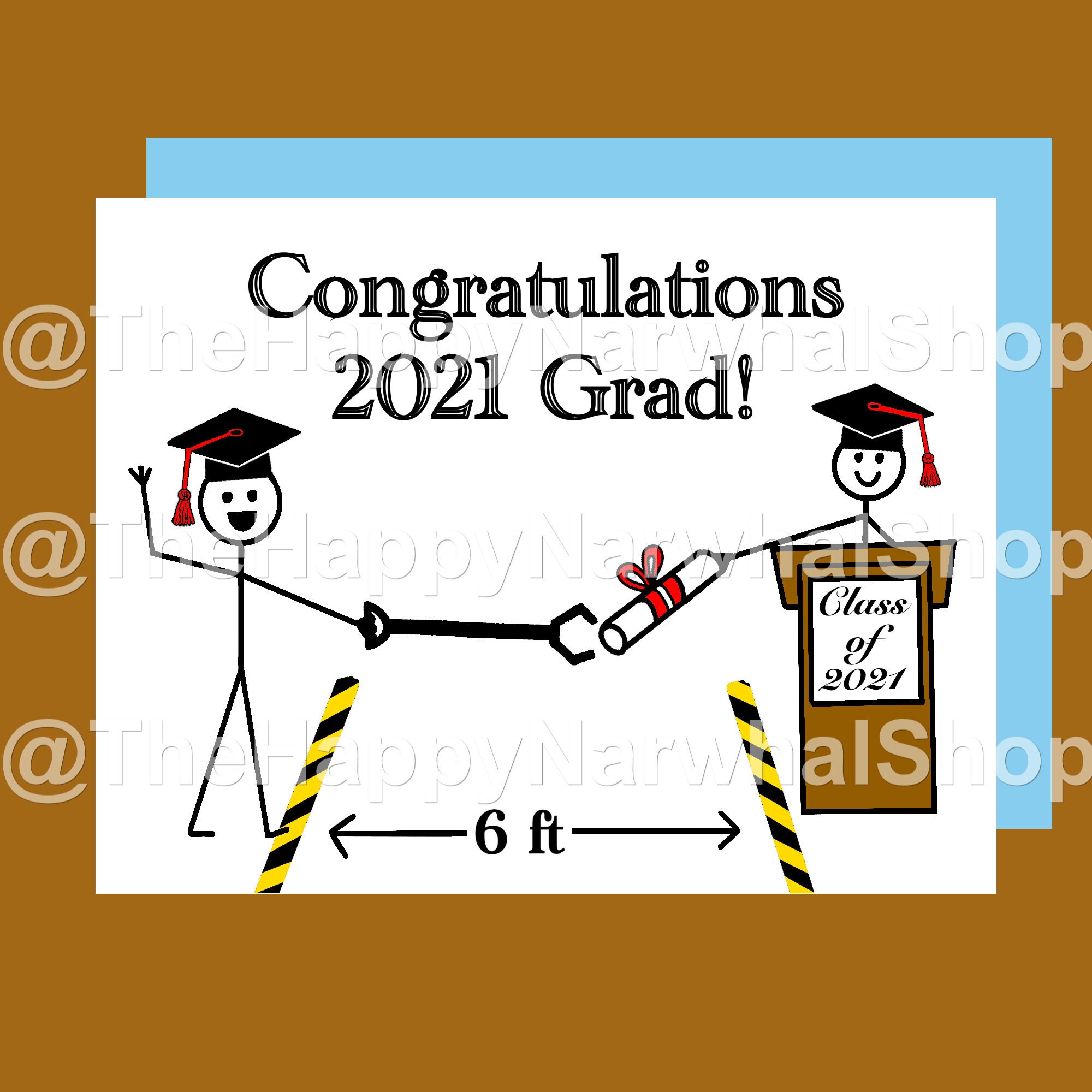 QUARANTINE GRADUATION 2021, Graduation Card 2021, Class of 2021, Inst…