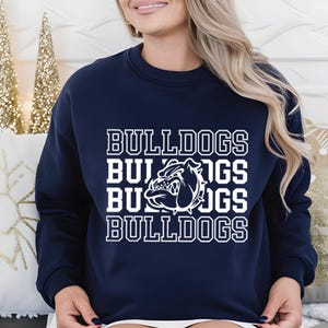 Vintage Bulldogs Sweatshirt: Game Day Crewneck, School Spirit