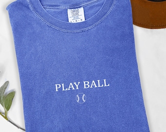 Play Ball Comfort Colors Baseball Mom Shirt