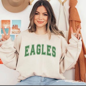 Vintage Eagles Game Day Sweatshirt: College Spirit Football Tee