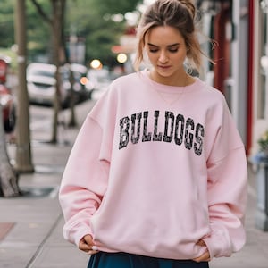 Vintage Bulldogs Sweatshirt: Game Day Crewneck, School Spirit