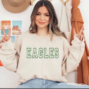 Vintage Eagles Game Day Sweatshirt: College Spirit Football Tee