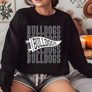 Vintage Bulldogs Sweatshirt: Game Day Crewneck, School Spirit