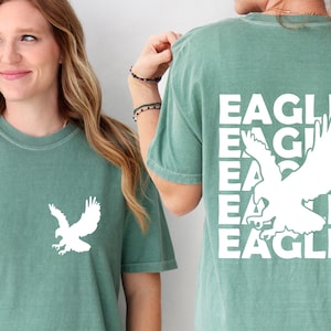 Vintage Eagles Comfort Colors Shirt: Game Day Football Tee