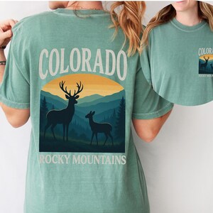 Colorado Rocky Mountains Shirt Retro Comfort Colors T-Shirt Colorado Crewneck Oversized National Park Shirt Outdoor Hiker Tee Colorado Gift
