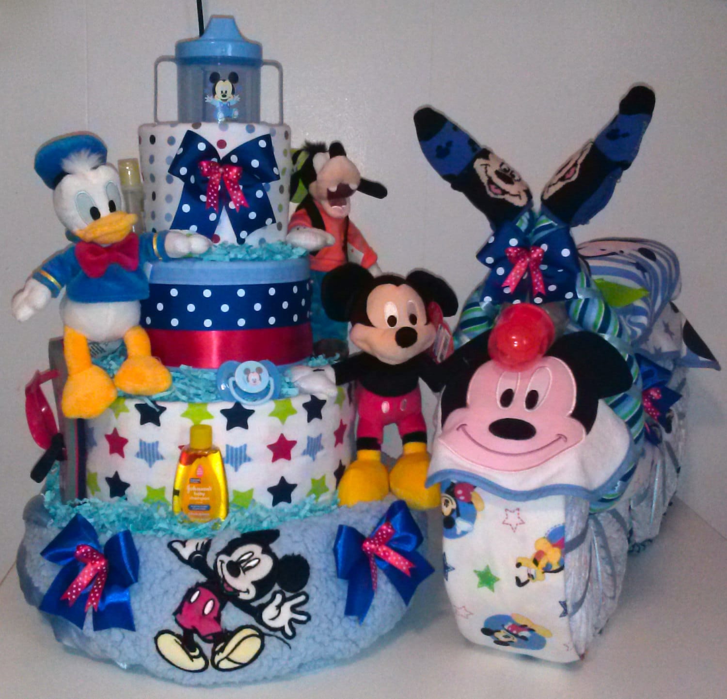 Disney Diaper Cake Motorcycle Mickey and Minnie Mouse Design Etsy