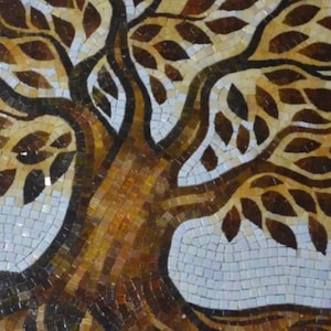 Kitchen Mosaic Mural- Glass Tile Mosaic - Wall art - wall decor backsplash - Wall Mural - Customize mosaic - Tree Life Handmade