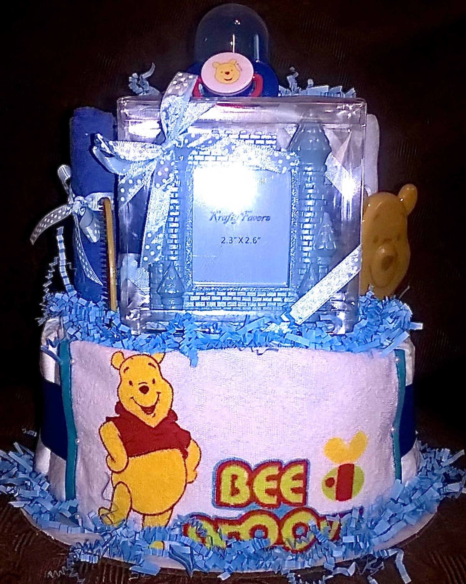 Winnie the Pooh Disney Diaper Cake or Baby Shower Centerpiece Etsy