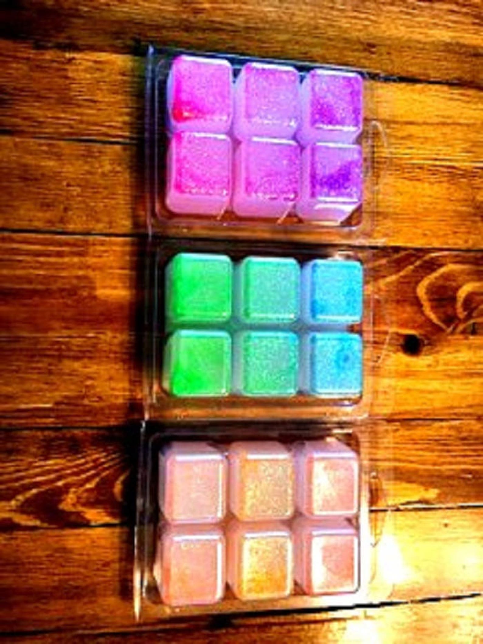 3 Clamshell Glitter Wax Melts Extra Oil Added Etsy