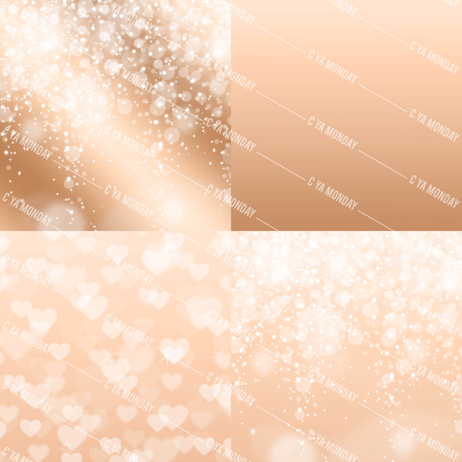 Luxury Rose Gold Digital Patterns. Princess Queen Shiny Bokeh - Etsy