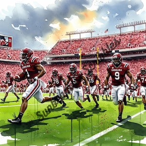 USC Carolina Gamecocks Football Players Williams Brice Digital Download Printable