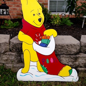 Disney Mickey mouse Winnie the pooh Christmas yard art