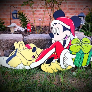 Mickey Mouse christmas yard art