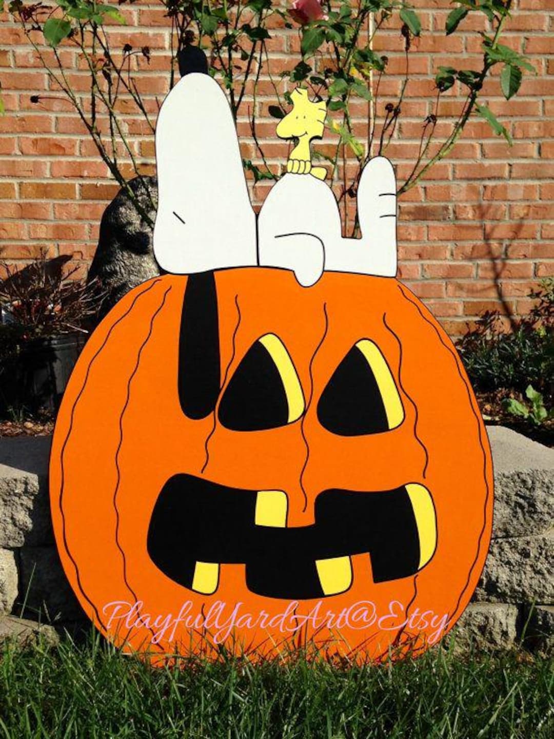 Welcome Great Pumpkin Peanuts Halloween Yard Art - Etsy