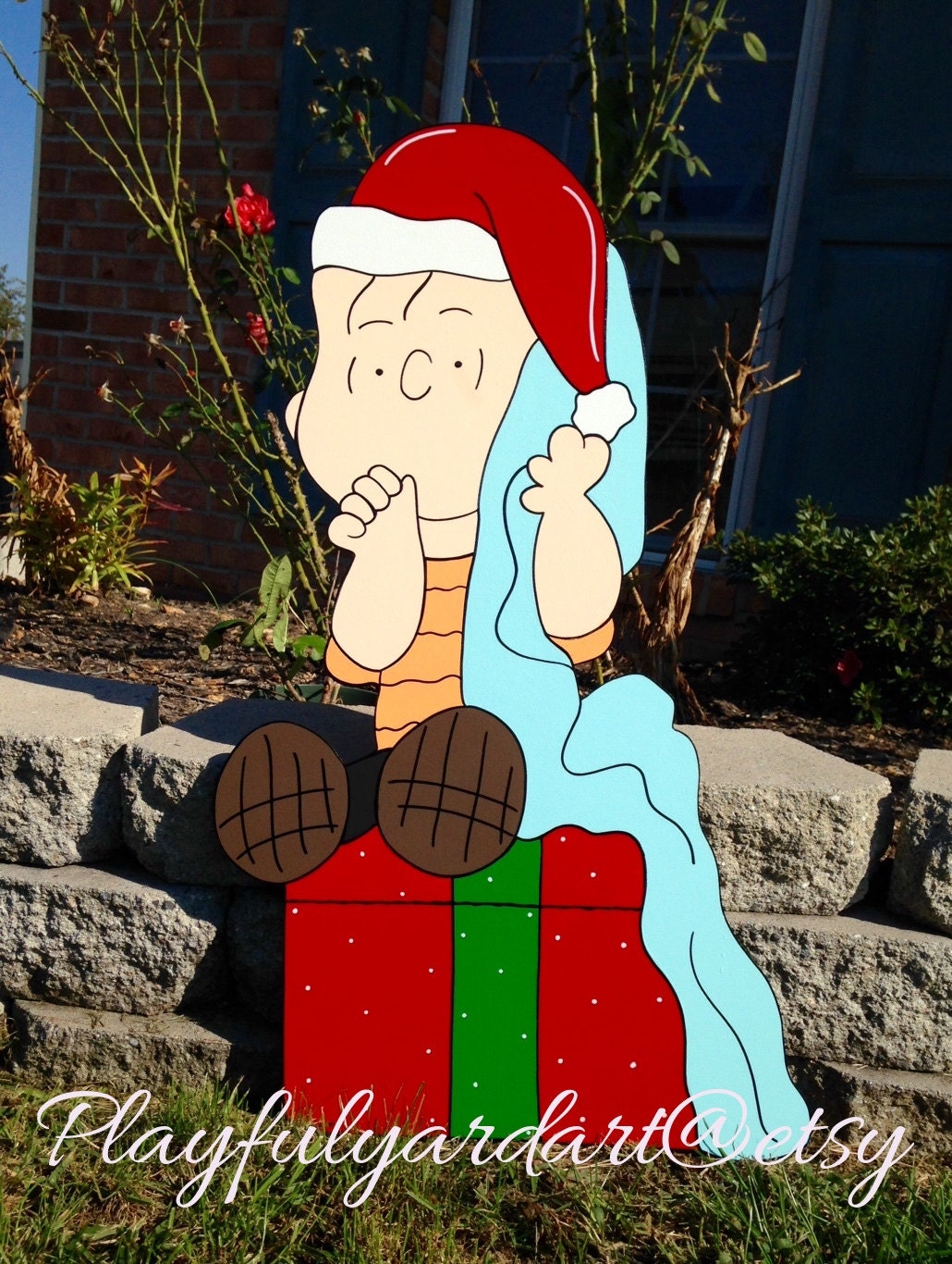 Peanuts charlie brown linus christmas yard art decorations.. Etsy