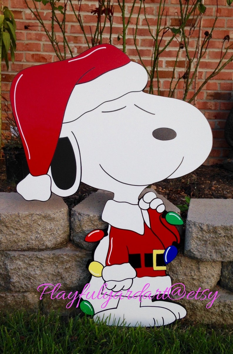 Peanuts Charlie Brown Snoopy Christmas Yard Art Decorations Etsy