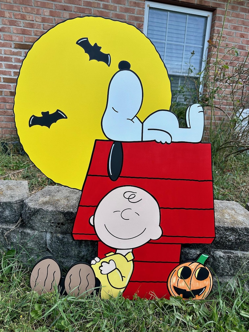 Peanuts Snoopy Halloween Yard Art - Etsy