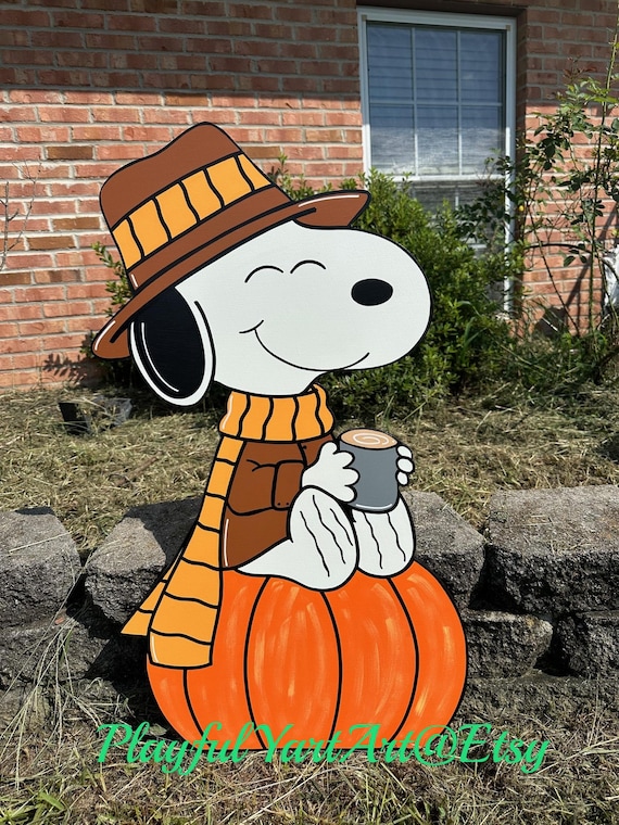 Snoopy Peanuts Halloween/fall/thanksgiving Yard Art - Etsy