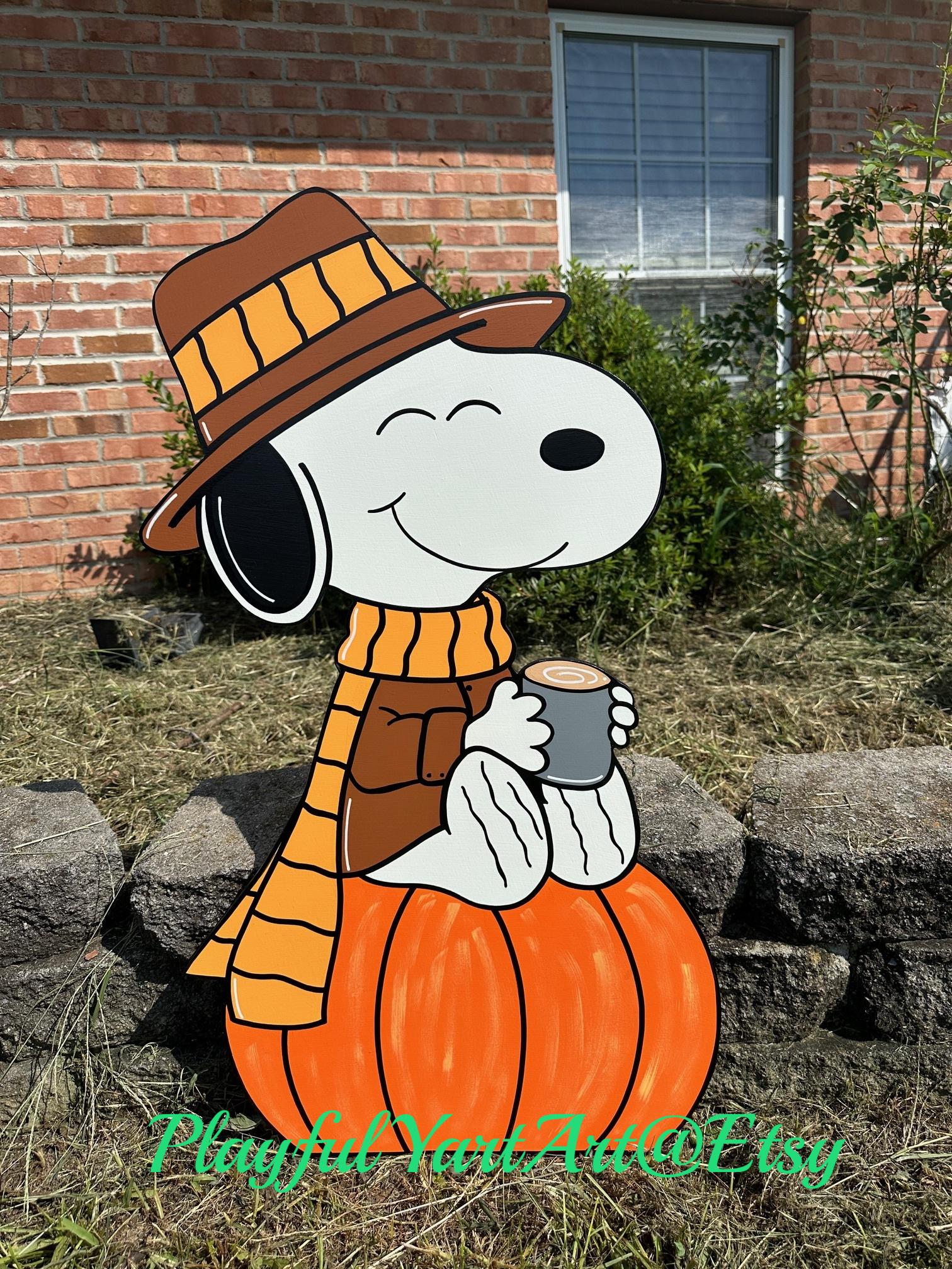 Snoopy Peanuts Halloween/fall/thanksgiving Yard Art - Etsy
