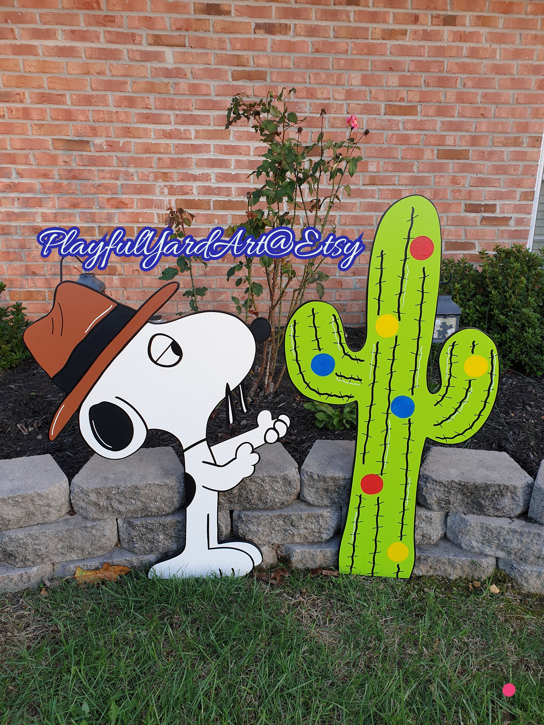 Peanuts Christmas Yard Art Etsy