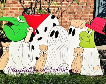 snoopy Halloween peanuts snoopy yard art
